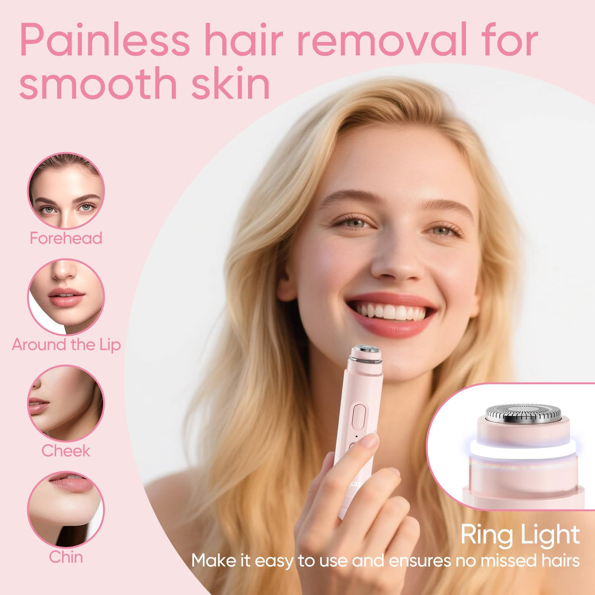 vankoo glow LED light in use revealing fine hairs for precise removal