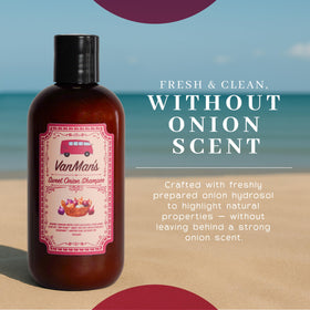 VanMan shampoo pour showing creamy lather texture and easy application