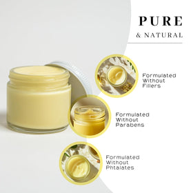 Vanman's balm being rubbed into hand for quick hydration and skin smoothing
