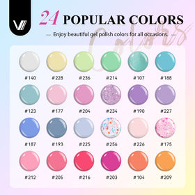 VANREESA 24-color bottles arranged to show color variety for instant inspiration