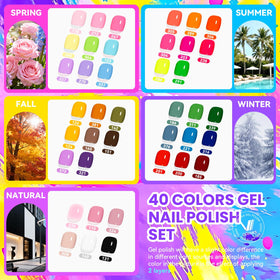 VANREESA 40 gel polish bottles array displaying color variety and inspiration