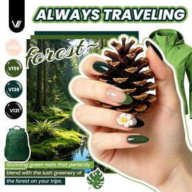 VANREESA polish being applied to nail illustrating smooth even coverage