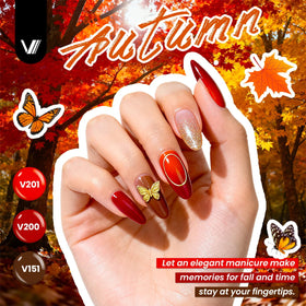 VANREESA base coat and four top coats close-up showing texture and finish options