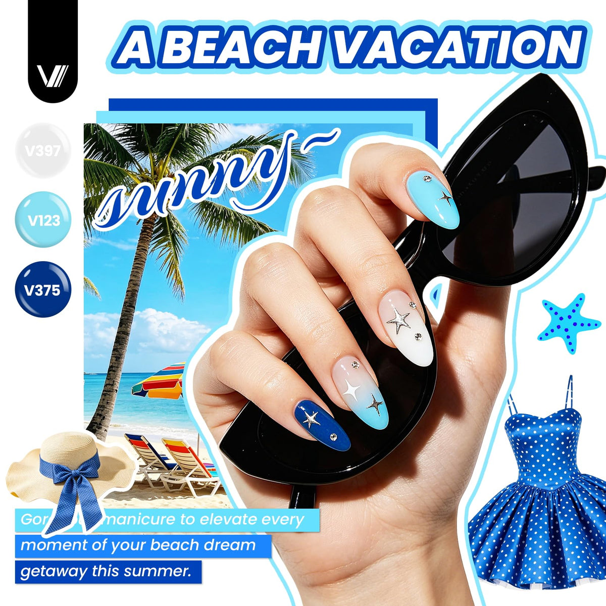 VANREESA base coat and four top coats displayed for durable glossy finish