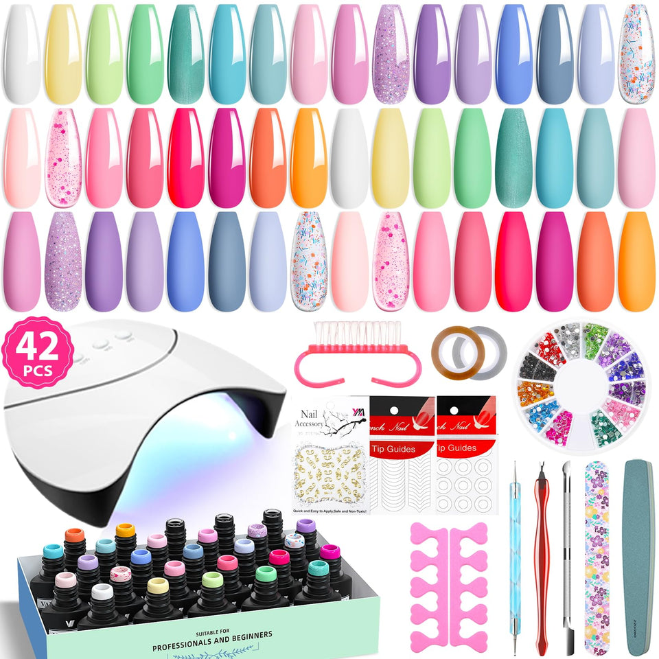 VANREESA front packaging showing complete gel nail kit and gift box benefits