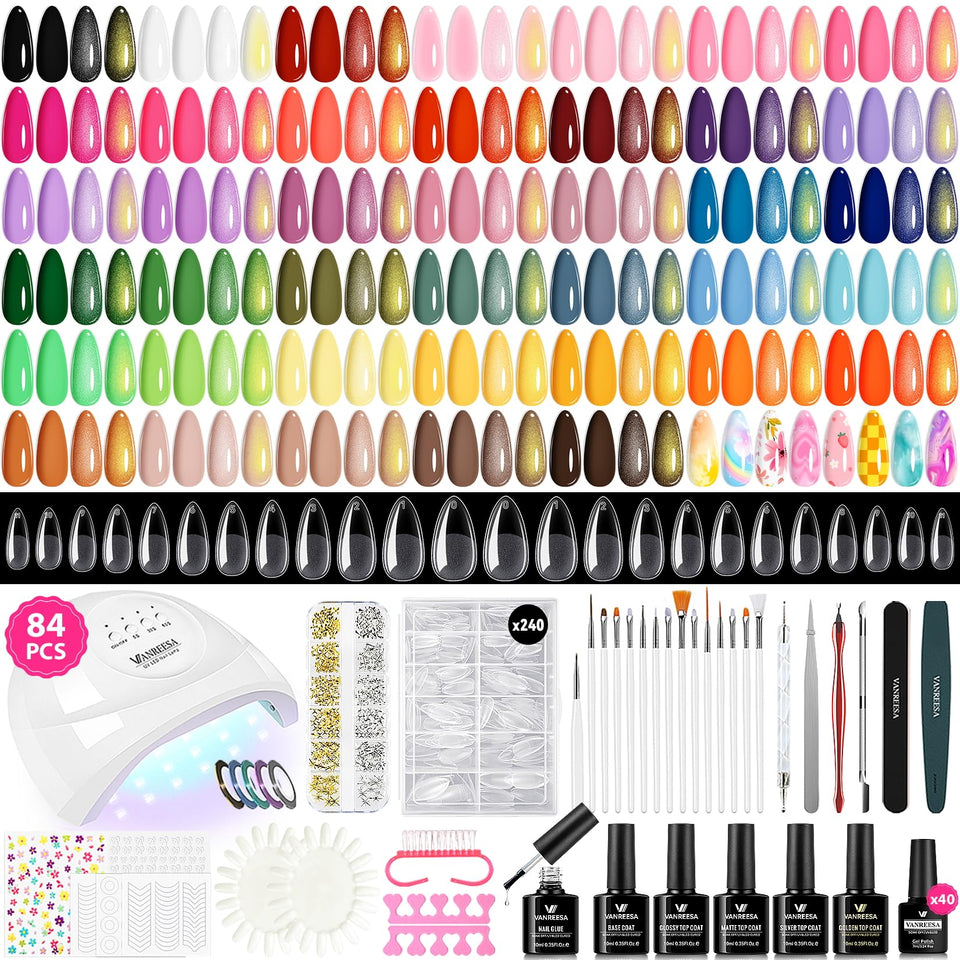 VANREESA front packaging showing the complete 84-piece kit for at-home salon results