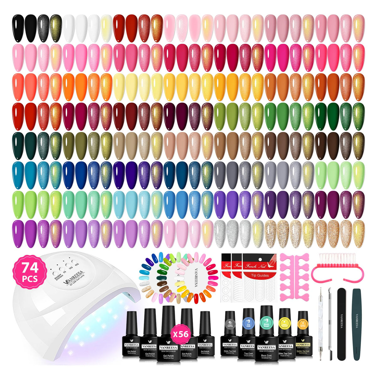 VANREESA front packaging showing full 74-piece kit and benefits