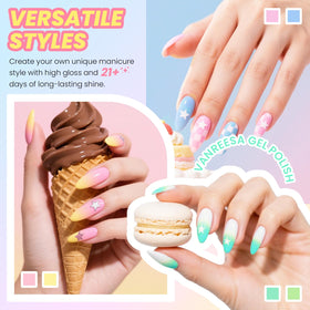 VANREESA glossy top coat close-up highlighting high-shine finish benefits
