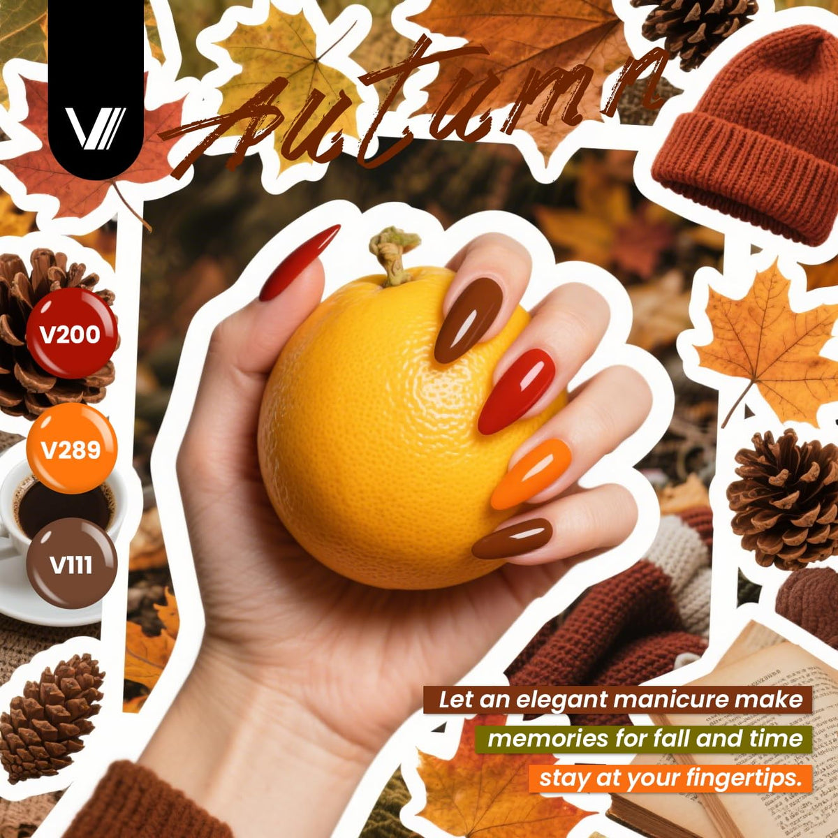 VANREESA matte effect demo on nail tips, showing velvety non-reflective finish