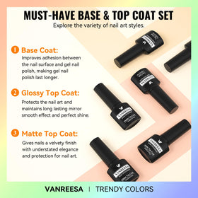 VANREESA nail art application demonstrating smooth coverage and crisp lines