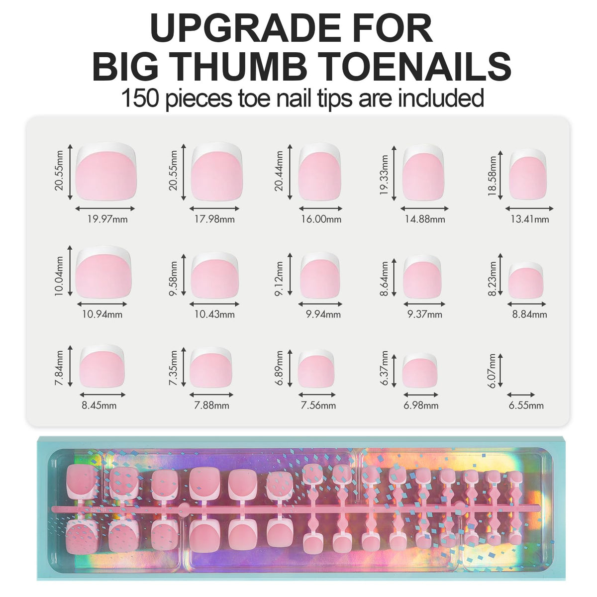 Vansiho size chart with 15 sizes ensuring precise fit