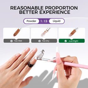 VANSISOS size-12 acrylic brush bristles detail for precise bead control and easier sculpting