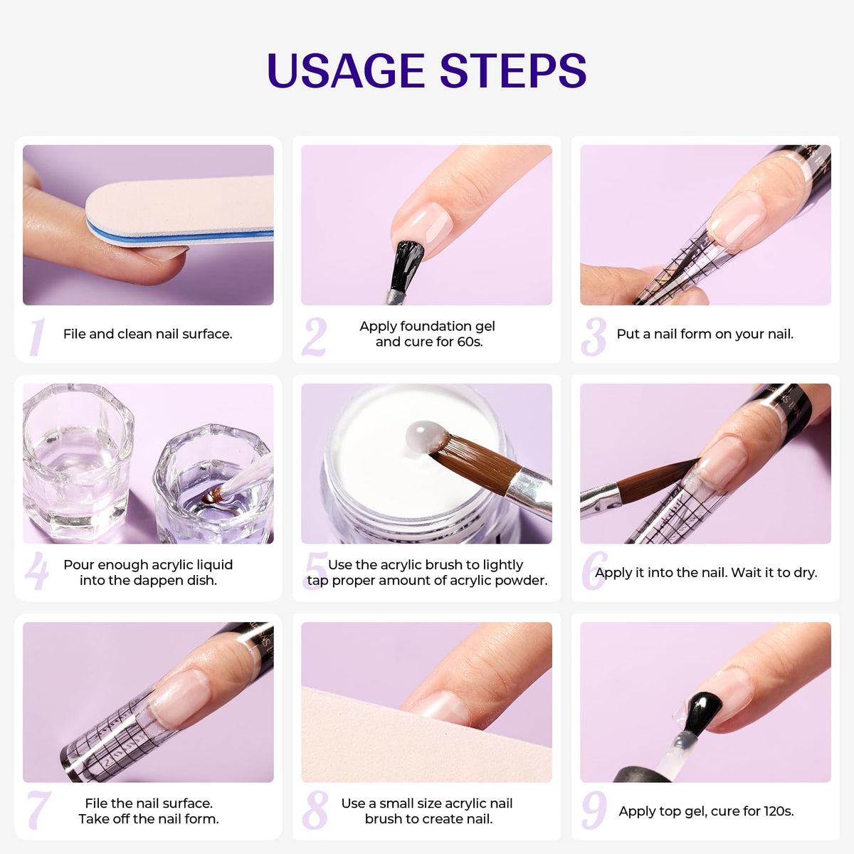 VANSISOS finished nails lifestyle shot showing durable natural-looking acrylic finish