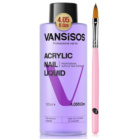 VANSISOS bottle front label showing professional acrylic monomer benefits
