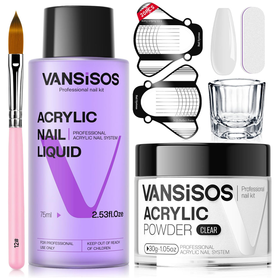 VANSISOS front packaging of acrylic kit shows included components and compact design benefit