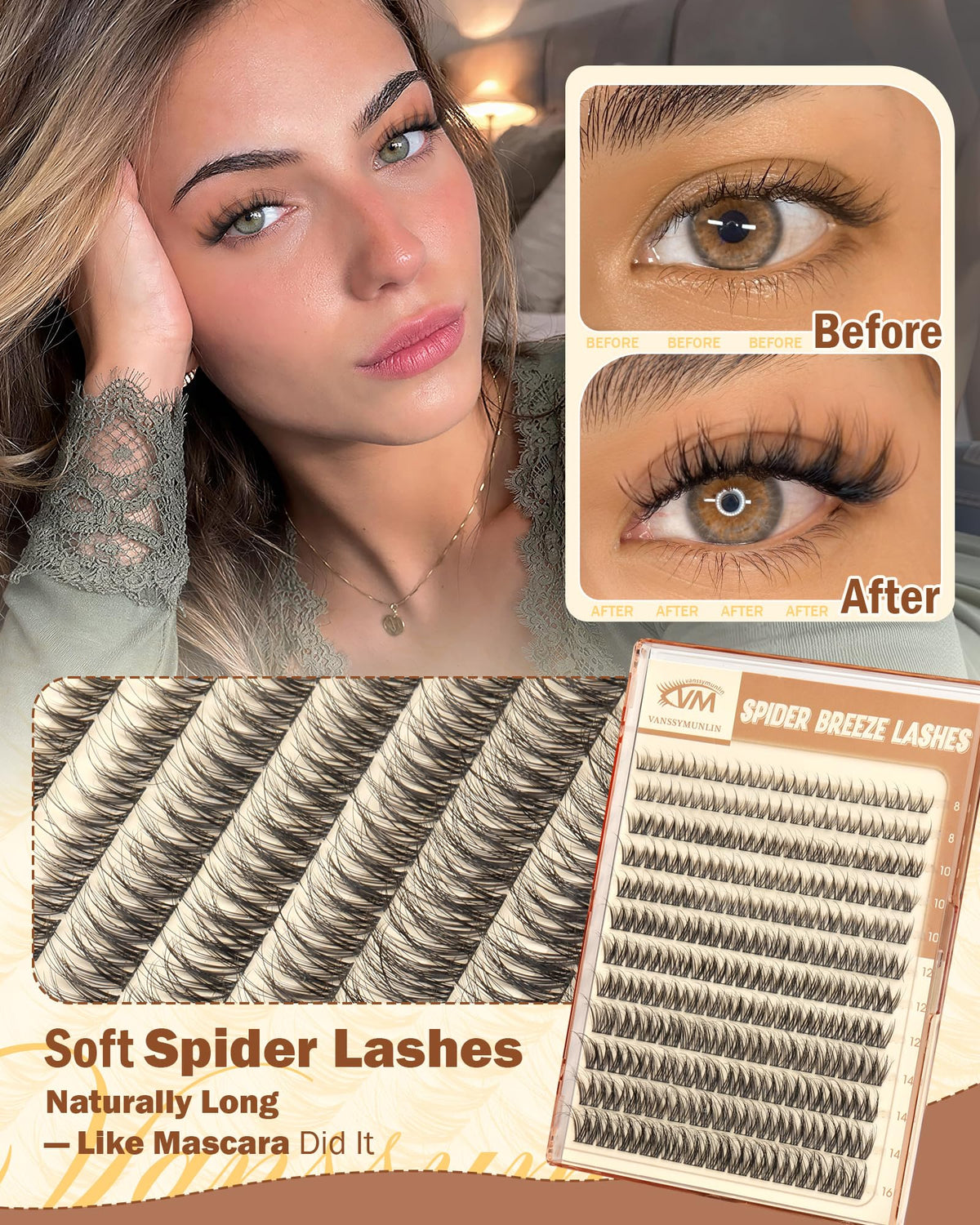 Vanssymunlin cluster applied on eyelid demonstrating vertical lift and open-eye effect