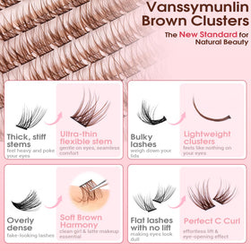 Vanssymunlin model wearing brown clusters in daytime makeup for subtle enhancement