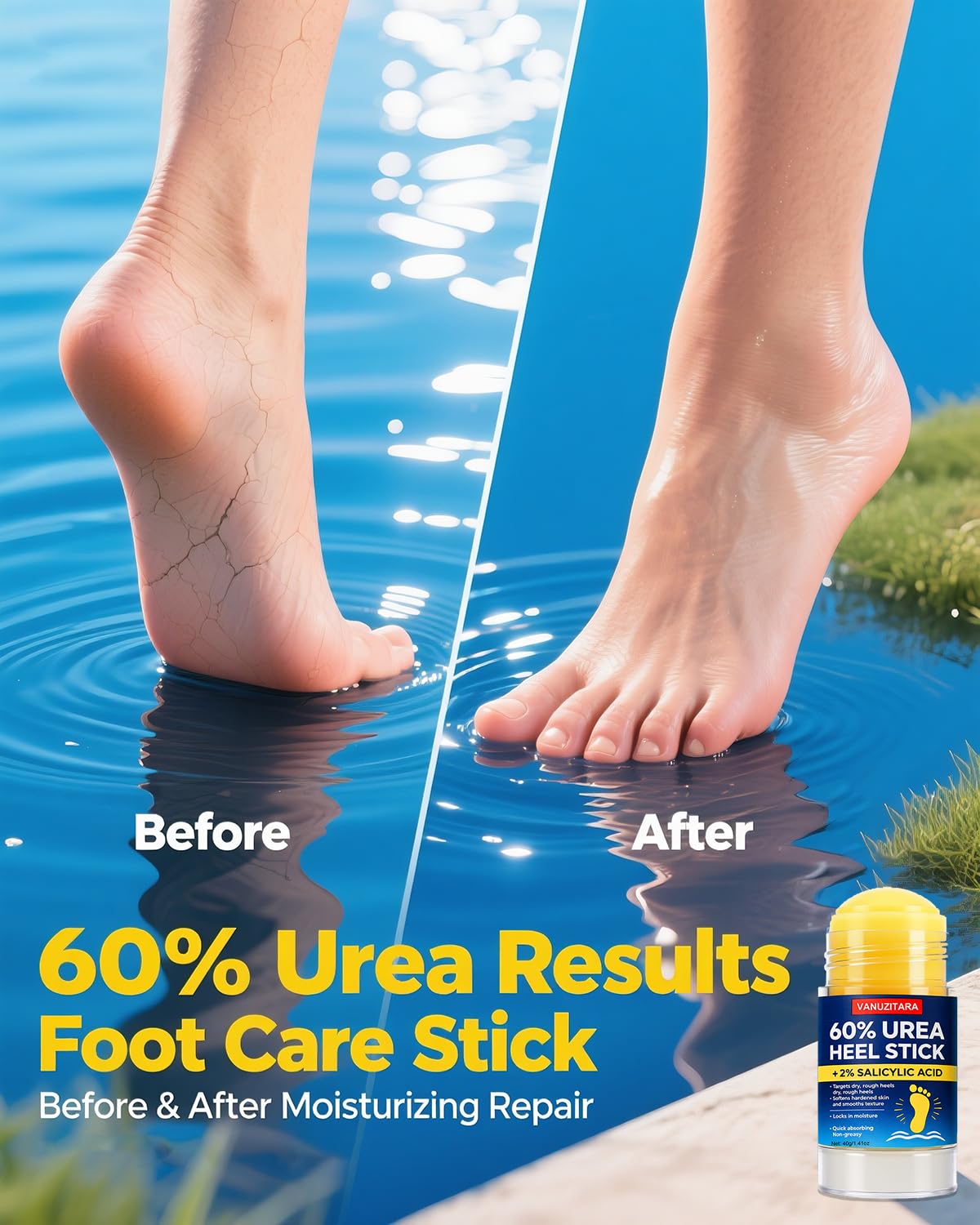 VANUZITARA stick held in hand demonstrating compact travel size