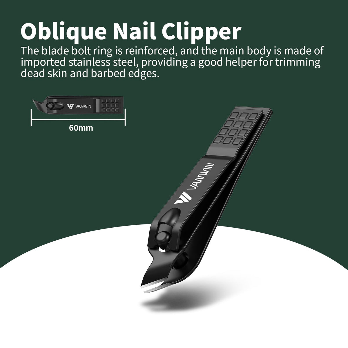 VANWIN tempered glass nail file displayed for smooth finishing benefit