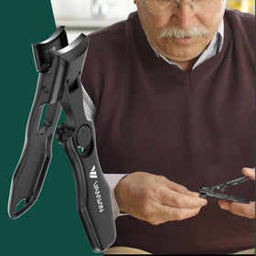 VANWIN senior using clippers for safe precise toenail maintenance