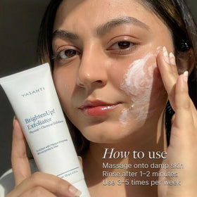 VASANTI in bathroom routine illustrating easy integration into skincare benefit