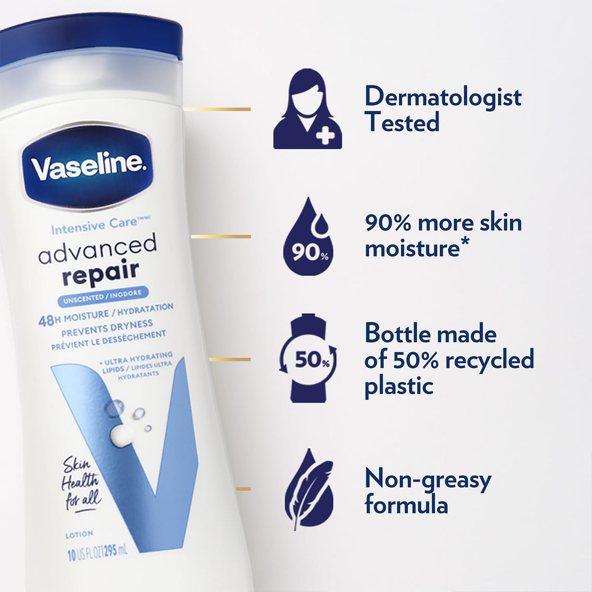 Vaseline application on forearm demonstrating smoother hydrated skin