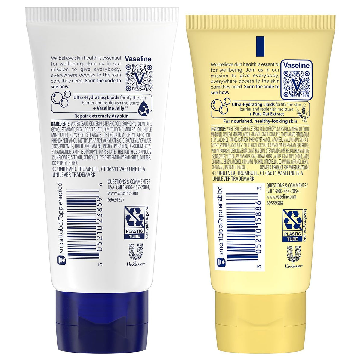 Vaseline Advanced Repair tube close-up highlighting unscented relief and barrier care