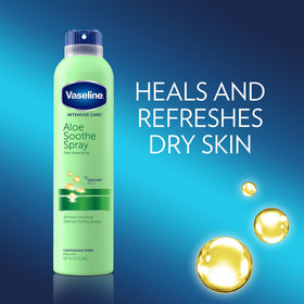 Vaseline fine mist close-up demonstrating quick, even application benefit