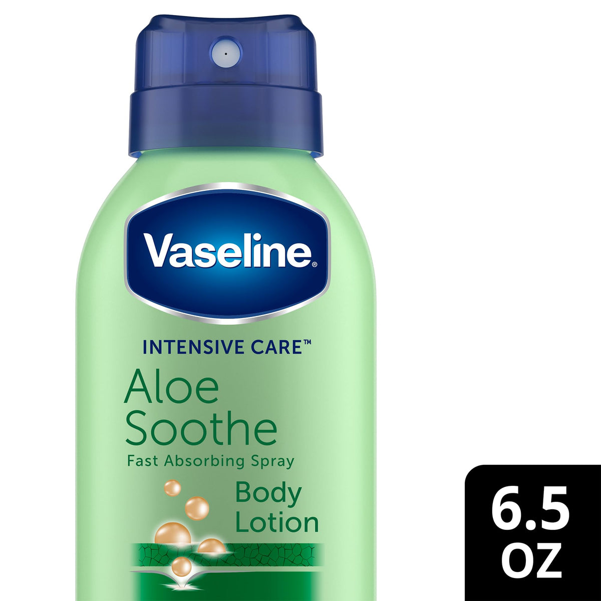 Vaseline spray applied on forearm showing lightweight texture and hydration