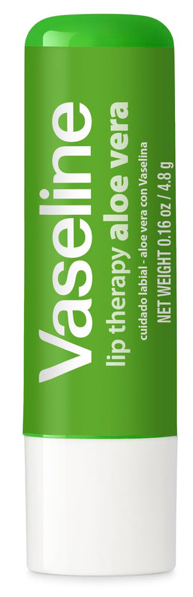 Vaseline Aloe next to credit card showing compact pocket-friendly size