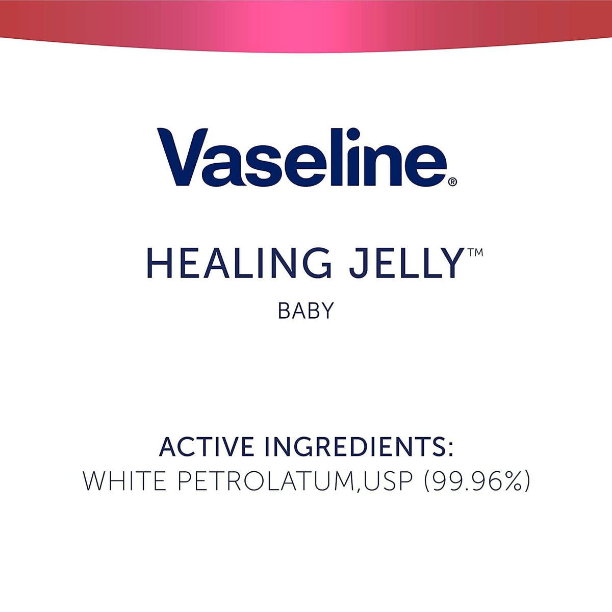 Vaseline label closeup highlighting triple‑purified ingredients