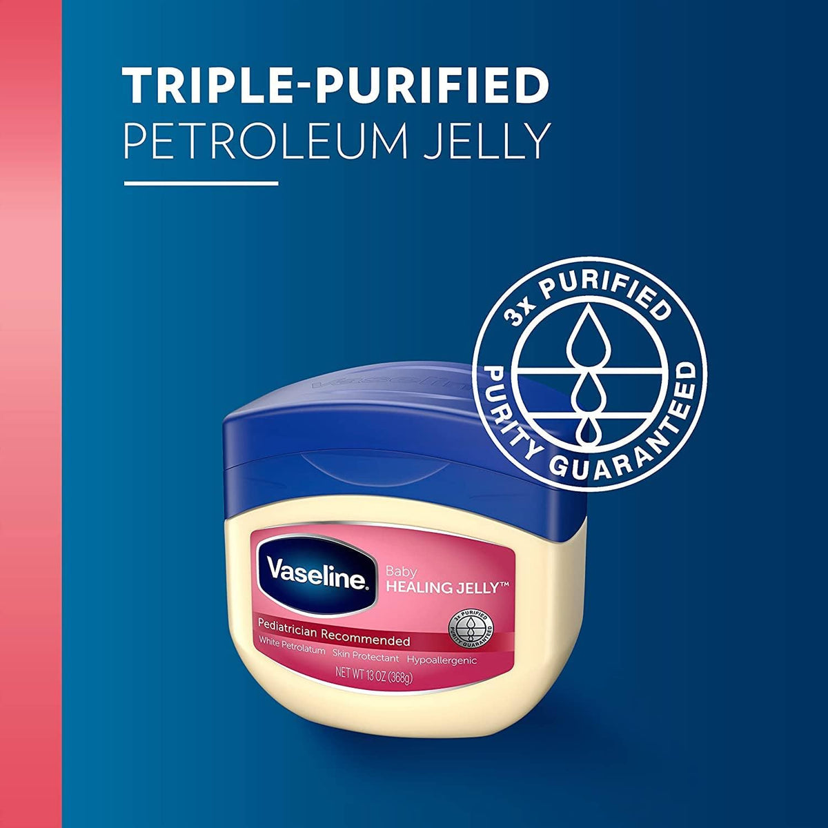 Vaseline open tub texture illustrating smooth moisture locking