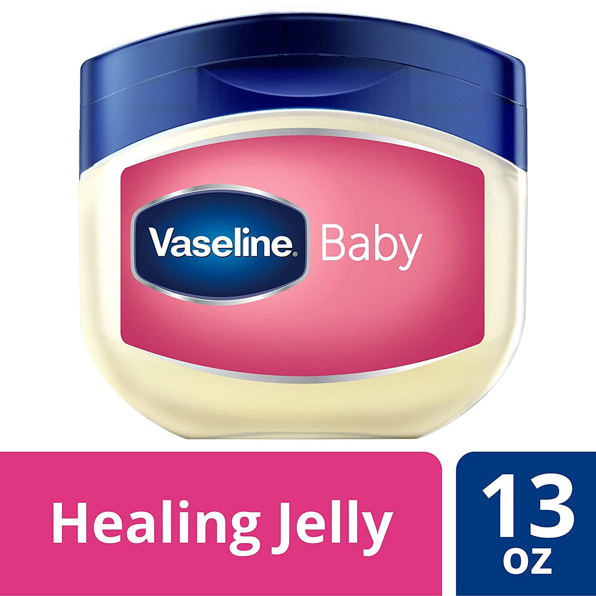 Vaseline triple purified badge communicating pure, hypoallergenic care