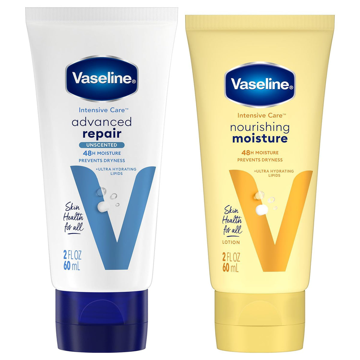 Vaseline bundle front packaging showing both 2 oz tubes and travel convenience