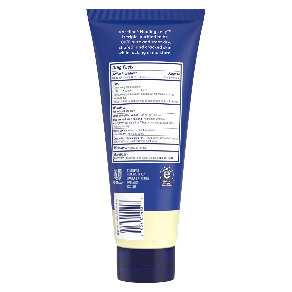 Vaseline healing jelly close-up texture illustrating smooth clear jelly and moisturizing effect