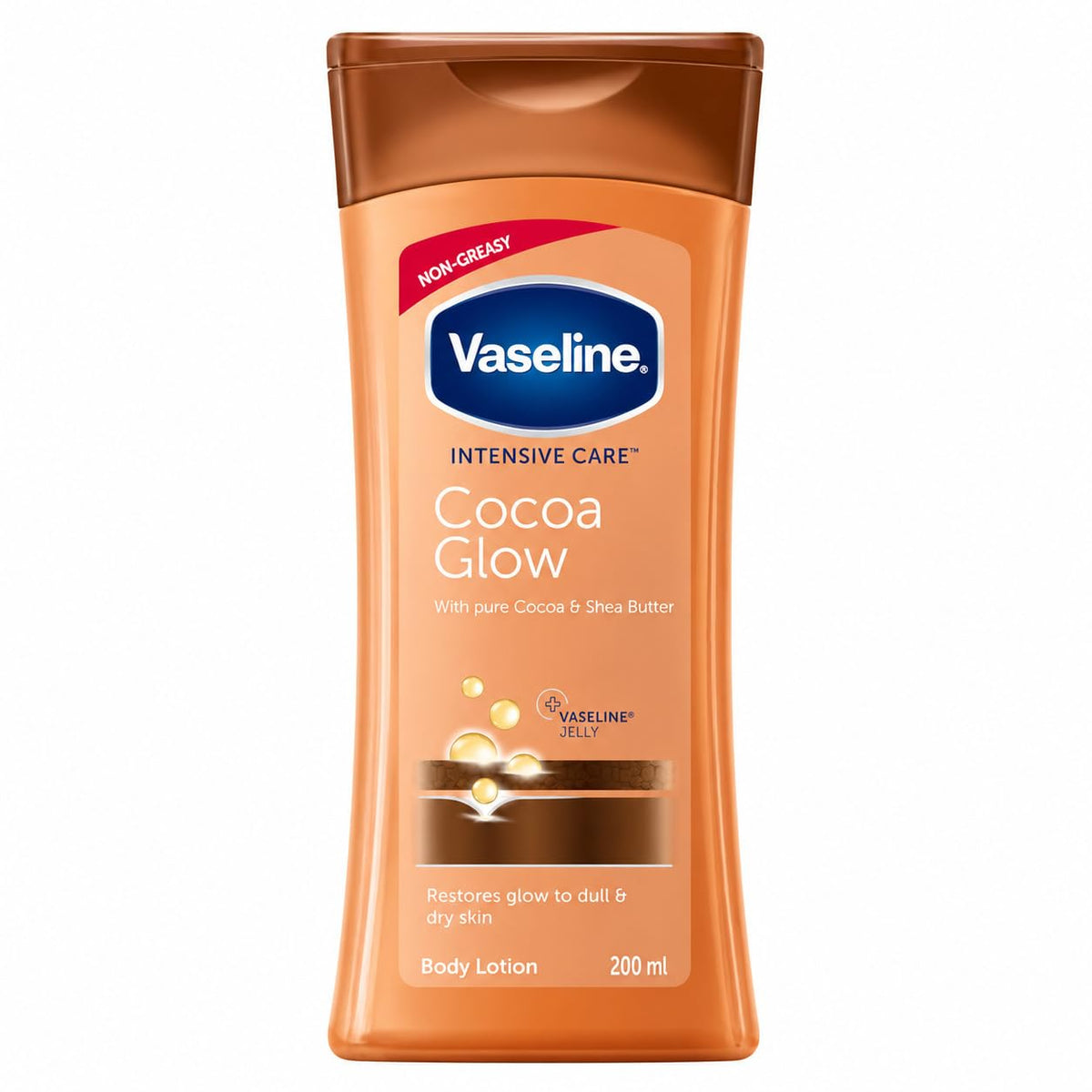 Vaseline front bottle showing label and size for quick identification