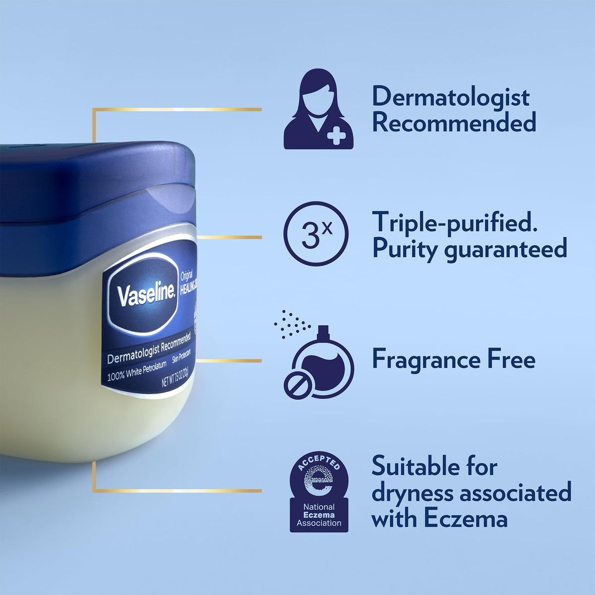 Vaseline cocoa butter jar label detail highlighting nourishing cocoa scent