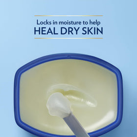 Vaseline applied to elbow showing softer skin improvement