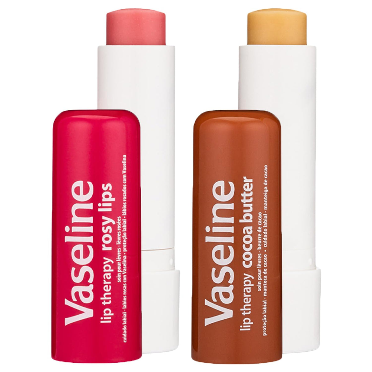Vaseline Cocoa Butter stick close-up showing creamy texture for nourishment