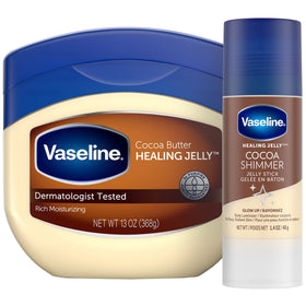 Vaseline cocoa butter tub front showing packaging and size for reliable hydration