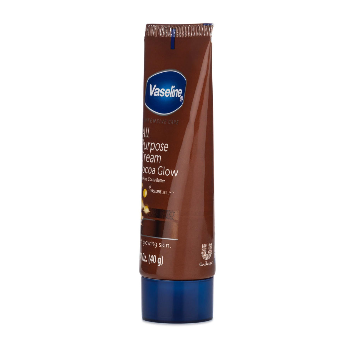 Open tube with cream texture from Vaseline revealing quick-absorbing hydration