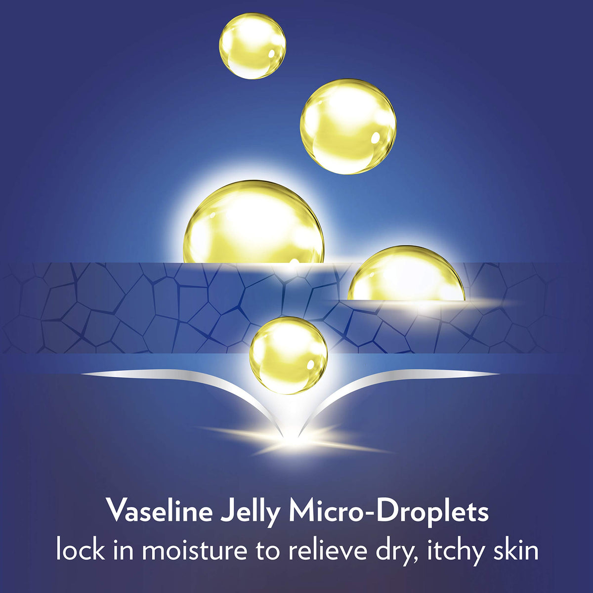 Hand holding Vaseline can to show 6.5oz scale and easy application convenience