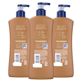 Vaseline pump close-up highlighting recyclable pump and easy dispensing
