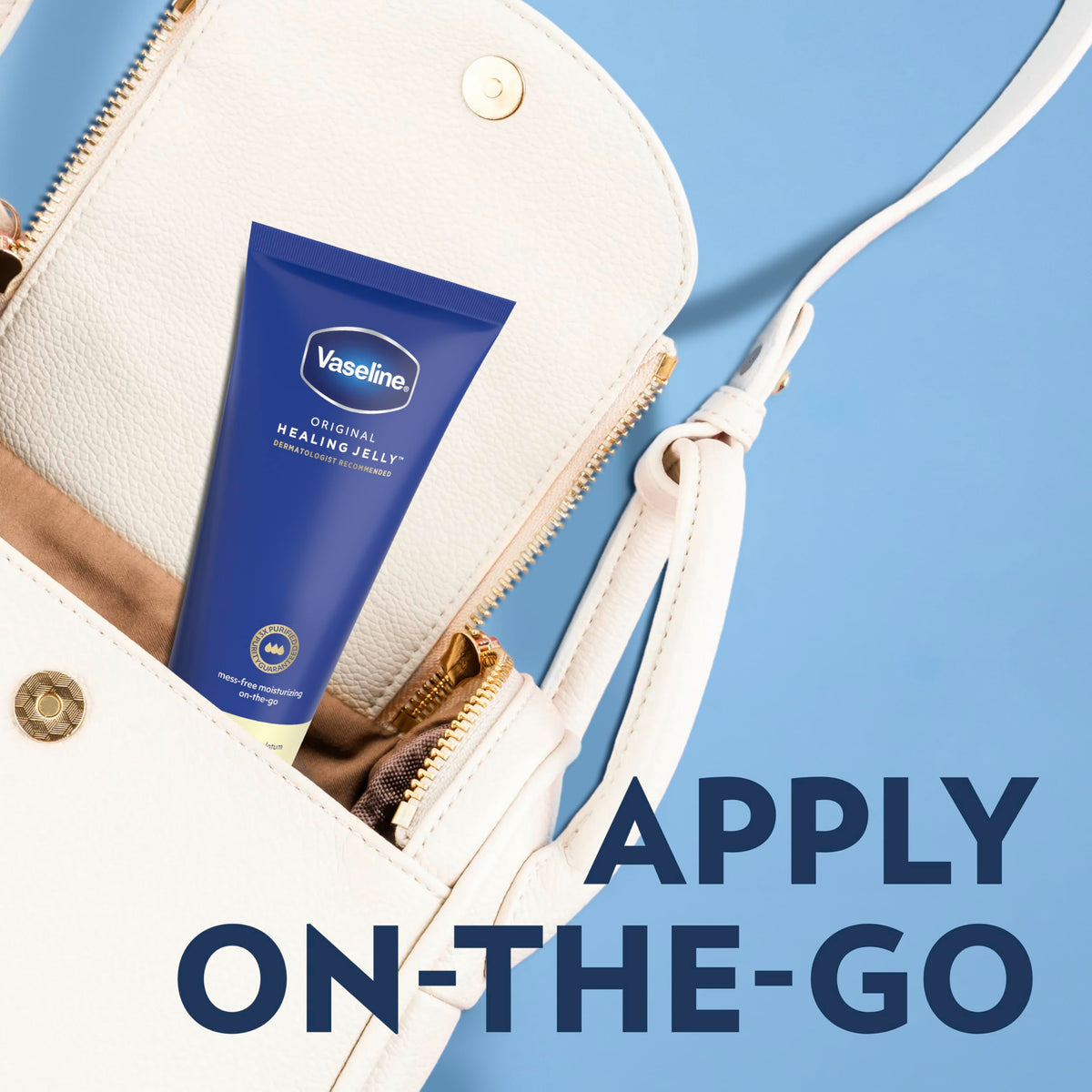 Using Vaseline on elbows and knees to lock in moisture and soften rough patches