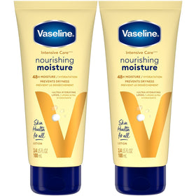 Vaseline two-pack front packaging showing travel-ready moisturizer benefit