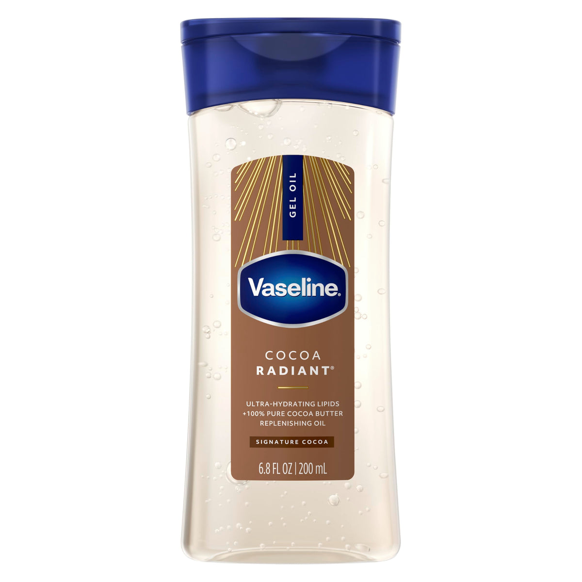 Vaseline front packaging showing product and benefit of radiant skin