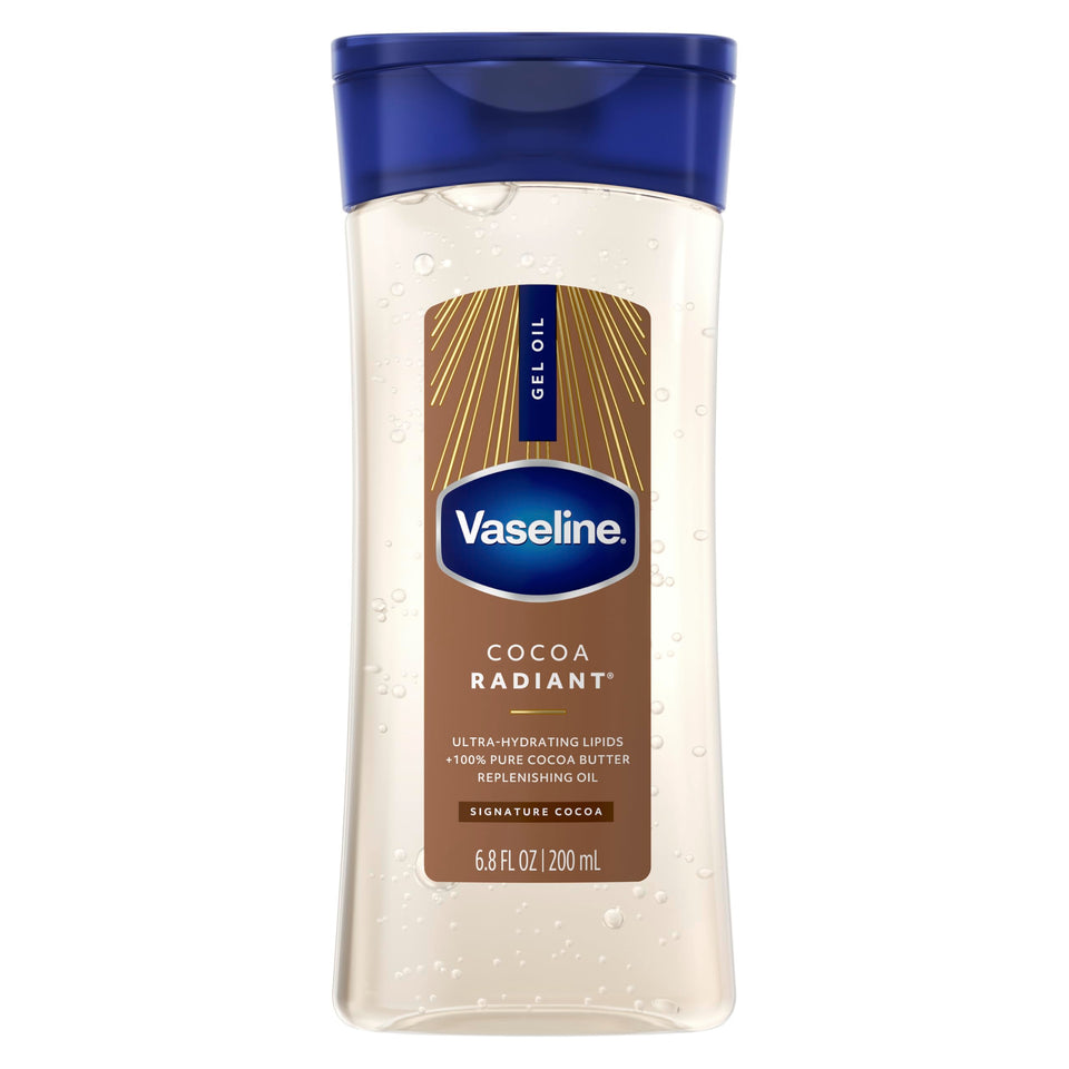 Vaseline front packaging showing product and benefit of radiant skin