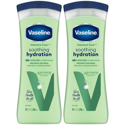Vaseline front packaging two-pack showing bottles and brand benefit