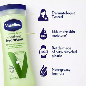 Vaseline applied to hand demonstrating soothing moisture for dry areas
