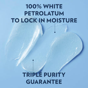 Close-up of Vaseline tube label and ingredient listing highlighting single-ingredient purity